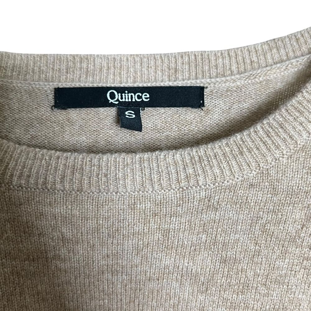 Quince Mongolian Cashmere Crewneck Sweater Women's Small Oatmeal Classic Work - Picture 8 of 9